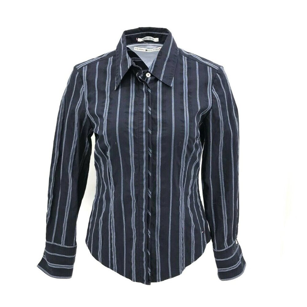 Tommy Hilfiger Striped Button Down Top Size 10